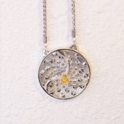 3 Leg Wave Silver Golden Citrine Canary Diamond Lemon CZ