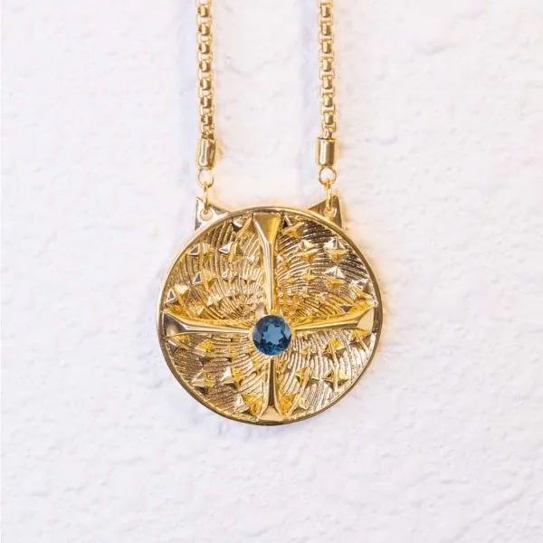 4 Leg Straight Nuclear Receptor gold Blue Topazt