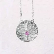 4 Leg Straight Nuclear Receptor silver Pink Tourmaline Pink Topaz