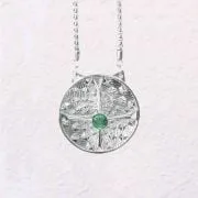 4 Leg Straight Silver Nuclear Receptor silver Natural Emerald Moldavite Lab Emerald